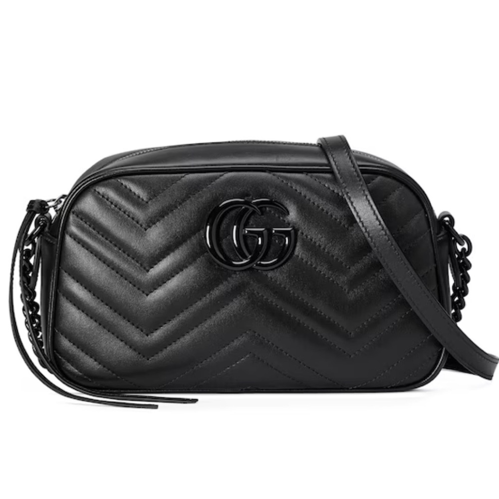 ⭐️LIKE NEW! Gucci Marmont Bag Black Leather AUTHENTIC!